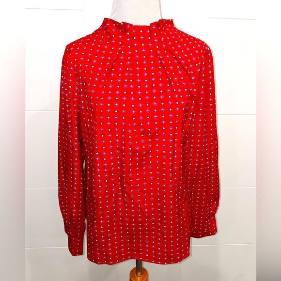 Red Blouse with peep hole back - Picture 1 of 7